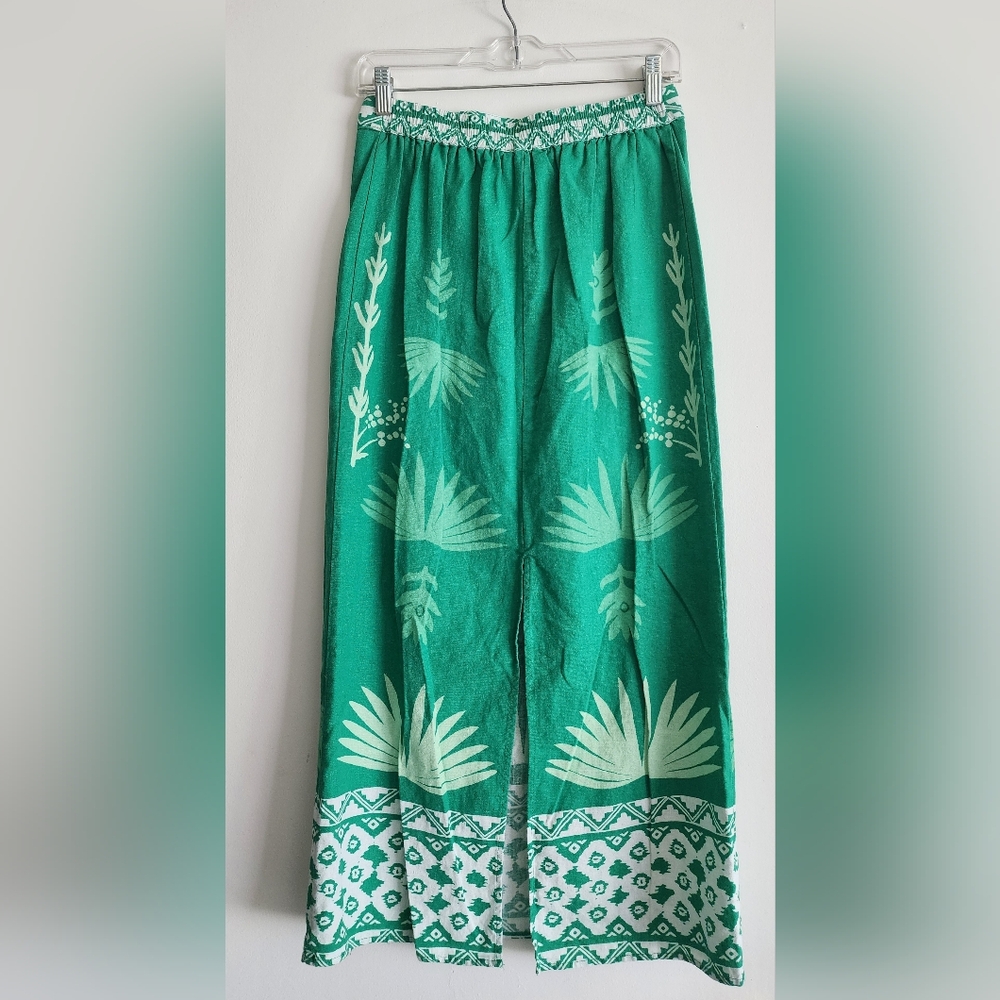 RACHEL ZOE | Green Tropical Print Maxi Skirt | Small - Picture 2 of 6